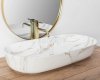 REA - Umywalka Ceramiczna Nablatowa CLEO 81 Aiax Shiny 